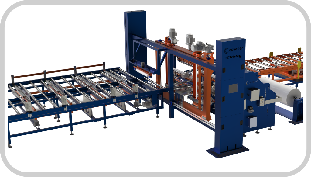 Horizontal stretch wrapper sealing a package on all six sides